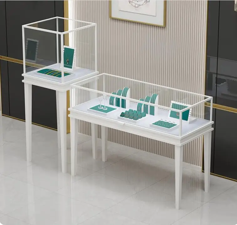 Office Furniture First - Lemari pajangan perhiasan kaca transparan, etalase