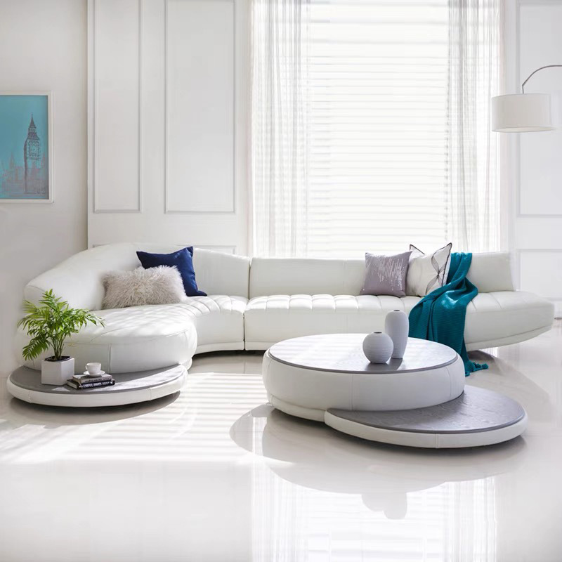Office Furniture First - Sofa kulit lapis pertama gaya Italia