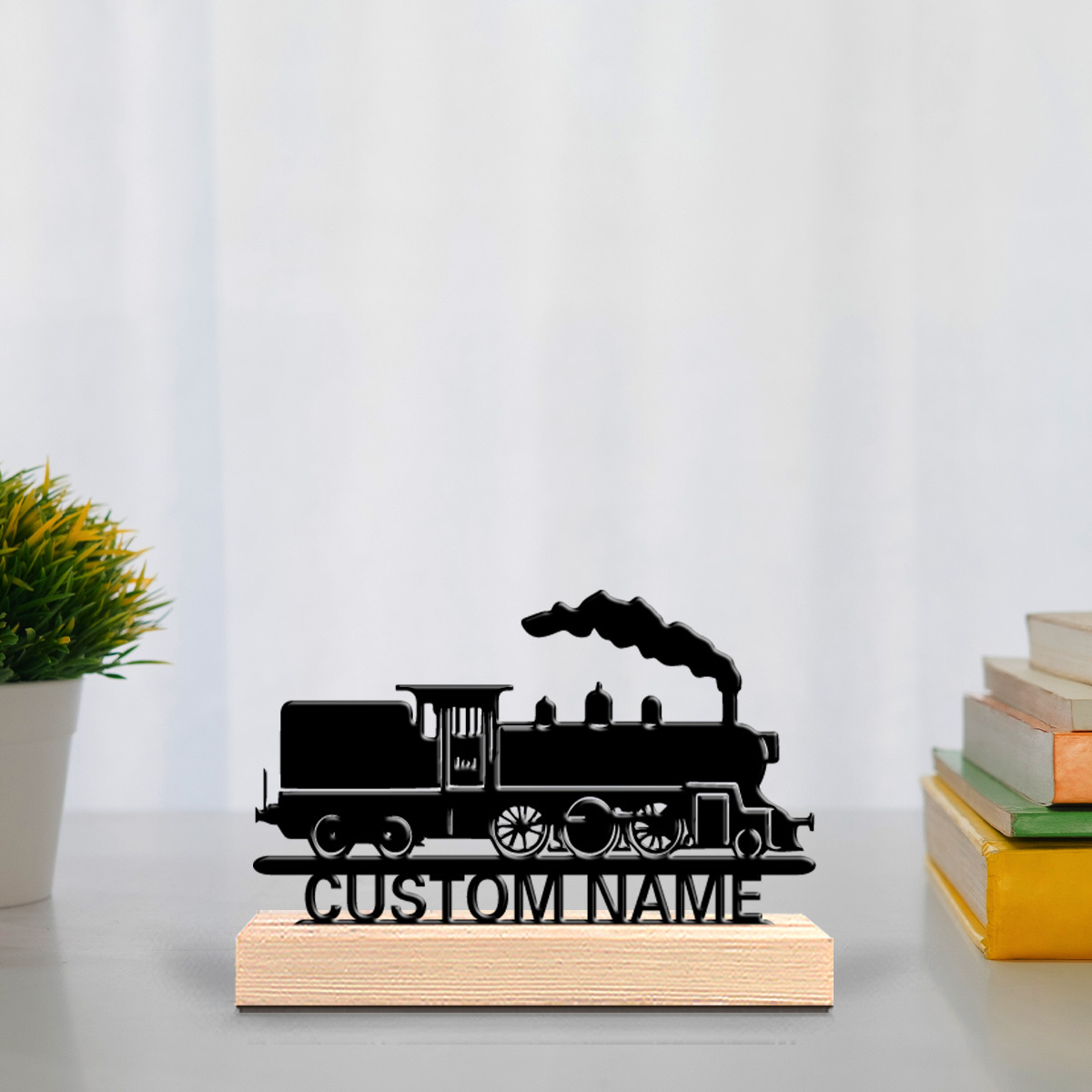 Office Furniture Names - Patung Kereta Uap Logam Retro yang