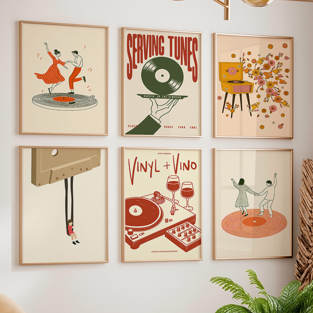 Office Furniture And Design - 1 Buah Poster Kanvas Musik Antik