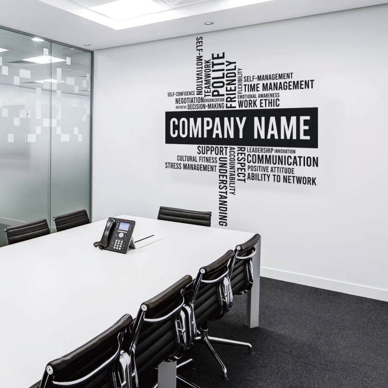 Office Furniture Names - Stiker Dinding Vinyl Nama Bisnis Kustom