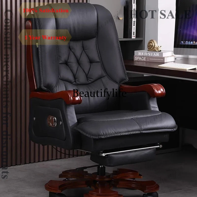 Office Furniture First - Kursi Kulit R134 Lapisan Pertama Kulit