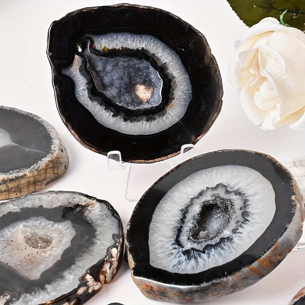 Office Furniture In China - 1 Buah Kristal Agate Hitam Alami