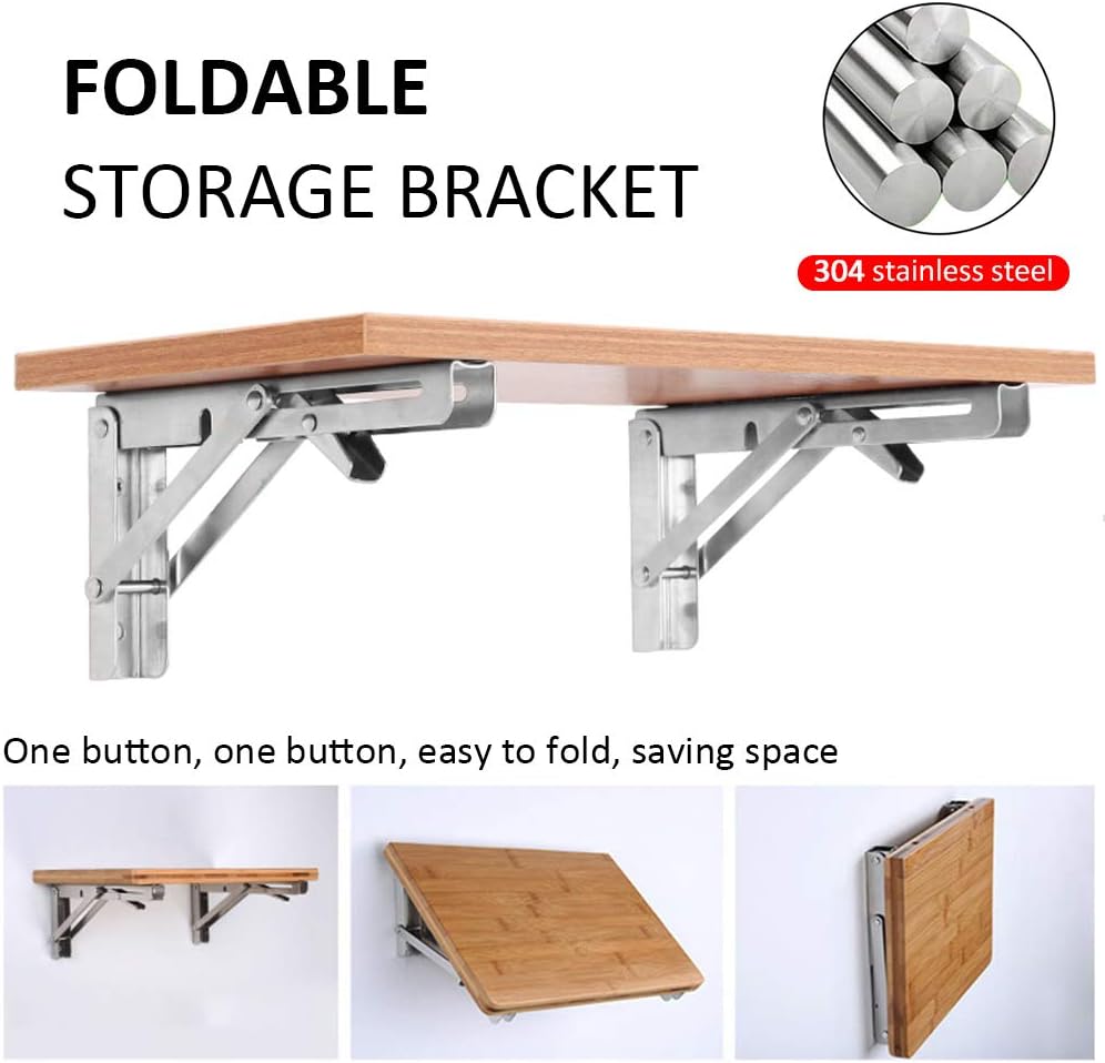 Wall Mounted Desk Fold - Braket lipat meja, 2 buah braket