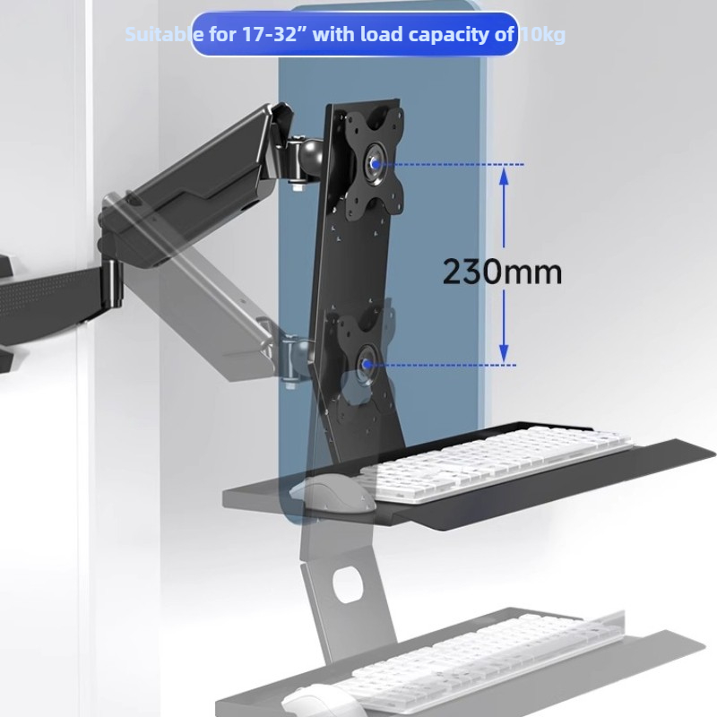Wall Mounted Desk Fold - Rak Monitor Heavy Duty Ergonomis dengan