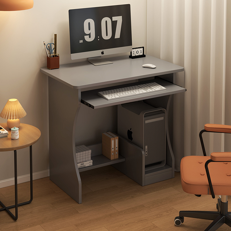 Office Furniture Ez - Meja komputer kayu kecil berwarna cokelat