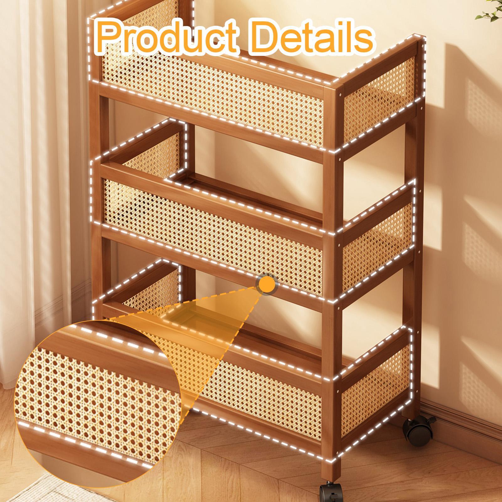 Troli Penyimpanan Utilitas Ber - Book Cart Rolling ulasan dan harga