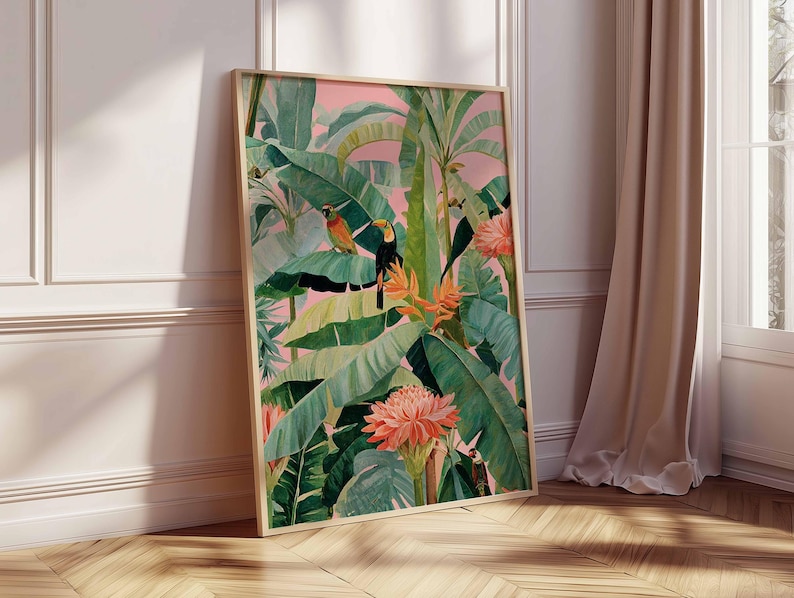 1 Buah Poster Kanvas Tropis Re - Office Furniture And Design ulasan dan harga