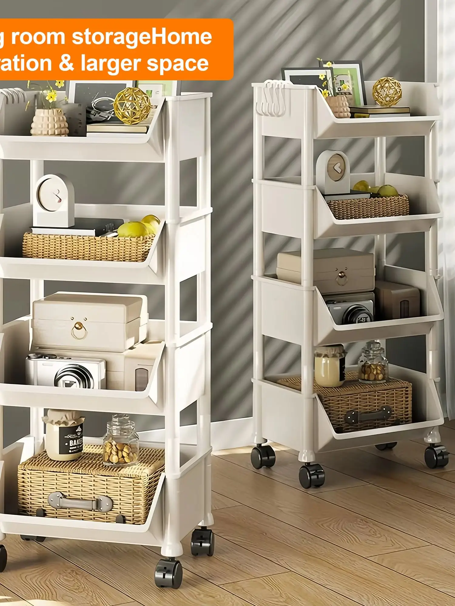 Troli Penyimpanan Serbaguna 4/ - Book Cart Rolling ulasan dan harga