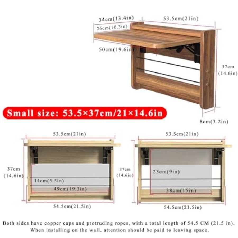 Meja Lipat Dinding Kecil dari  - Wall Mounted Desk Fold ulasan dan harga