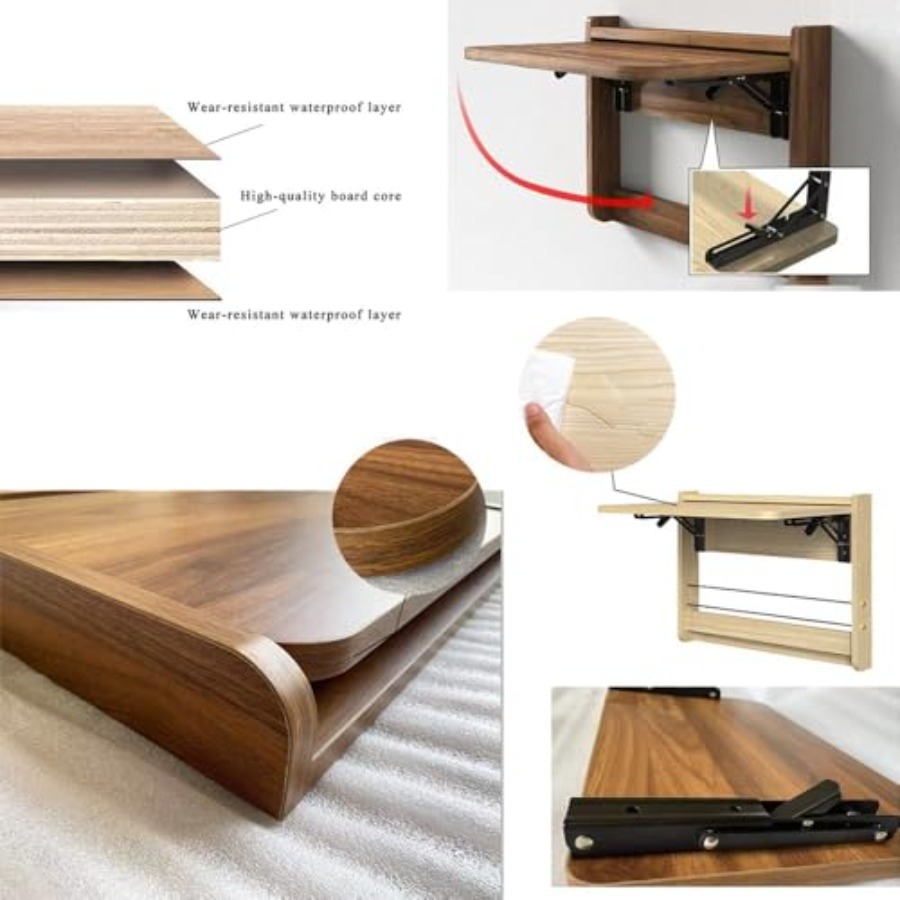 Meja Lipat Dinding Kecil dari  - Wall Mounted Desk Fold ulasan dan harga