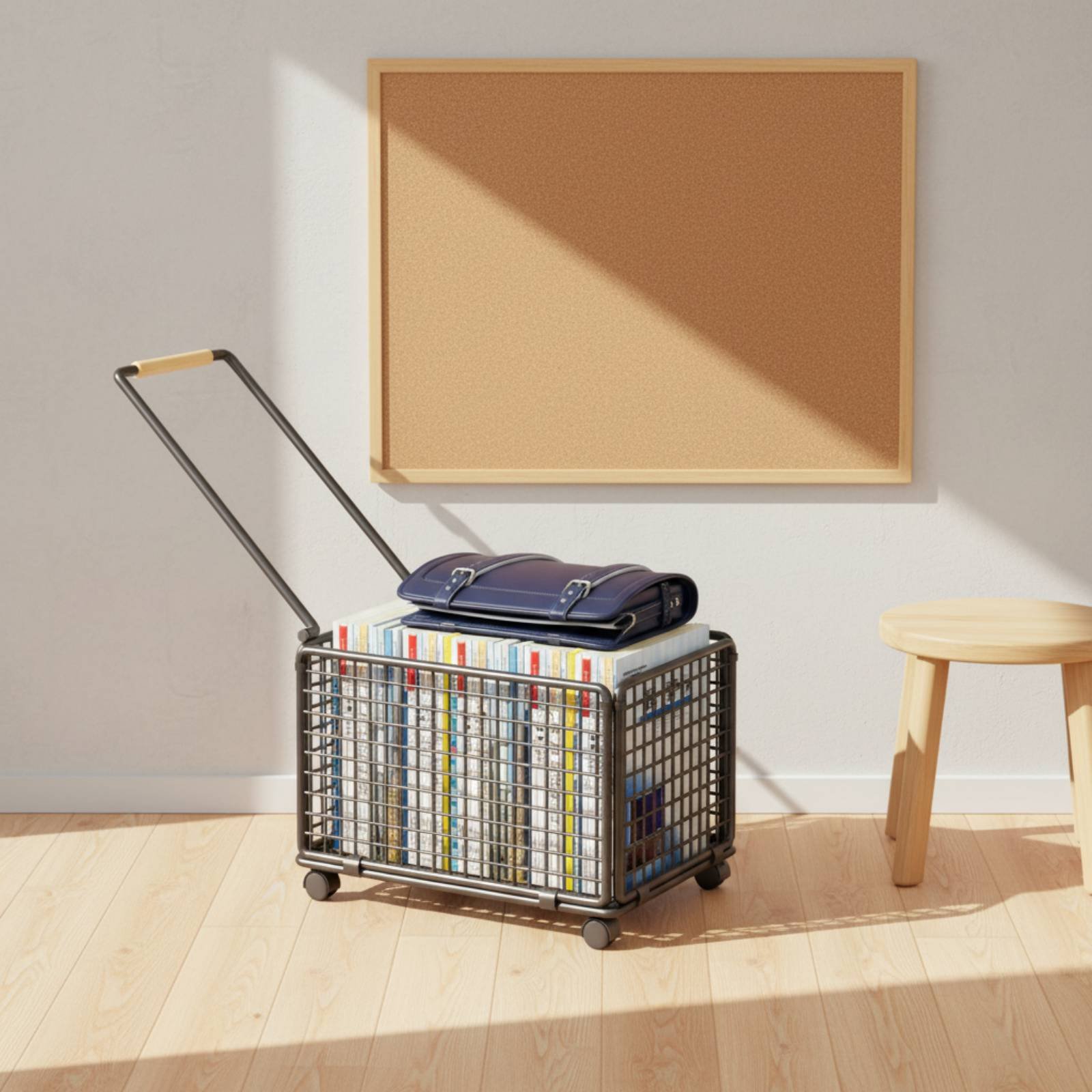 Troli Penyimpanan Samping Meja - Book Cart Rolling ulasan dan harga