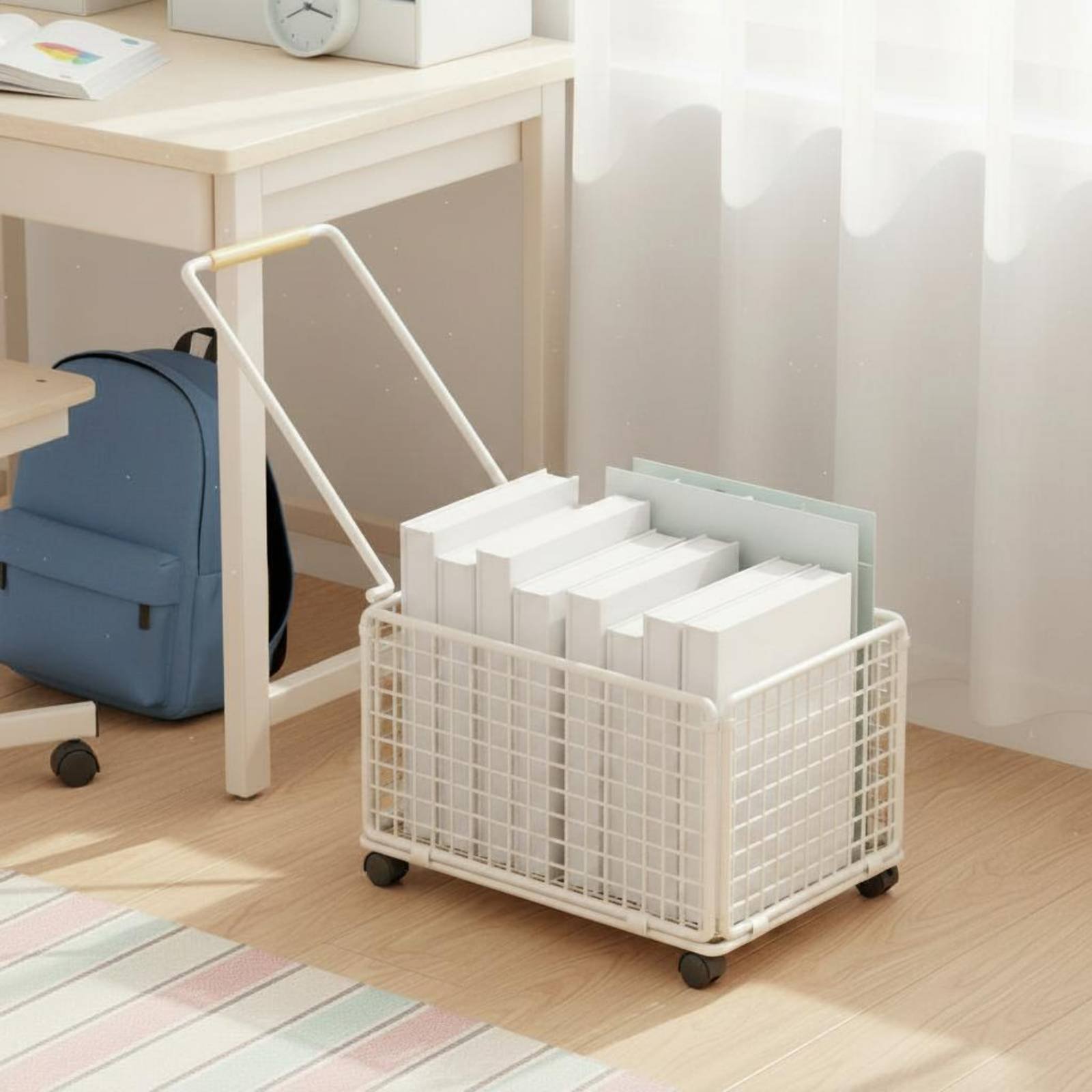 Troli Penyimpanan Samping Meja - Book Cart Rolling ulasan dan harga