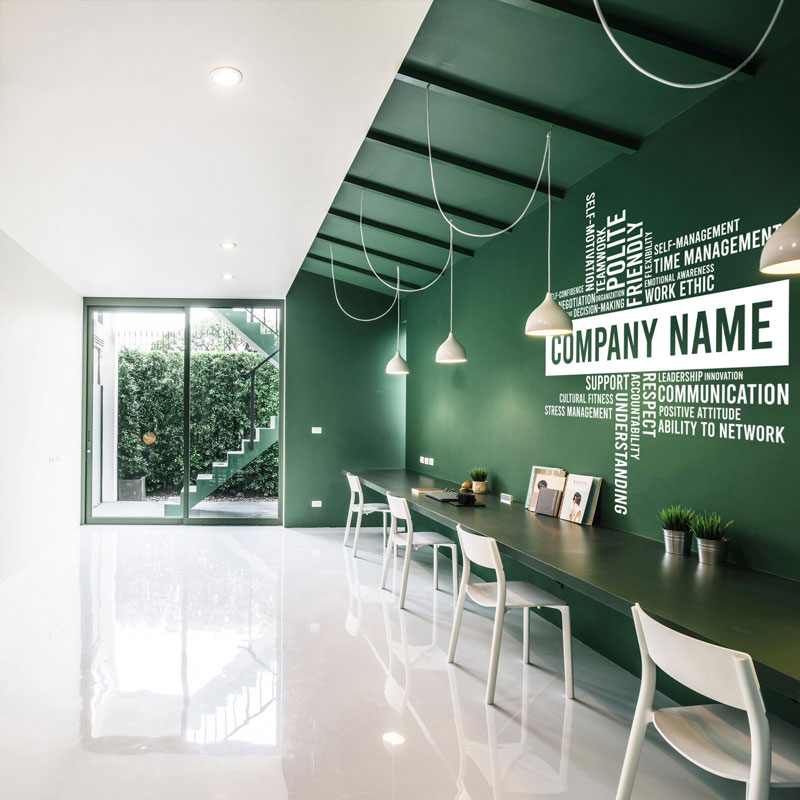 Stiker Dinding Vinyl Nama Bisn - Office Furniture Names ulasan dan harga