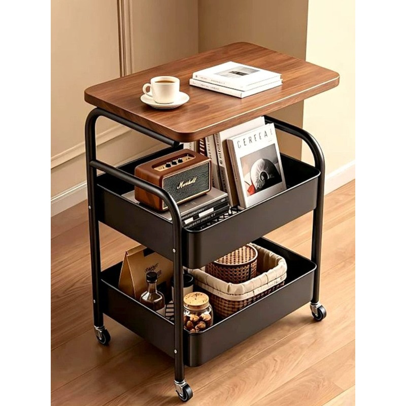 Troli Penyimpanan Bergaya Mid- - Book Cart Rolling ulasan dan harga
