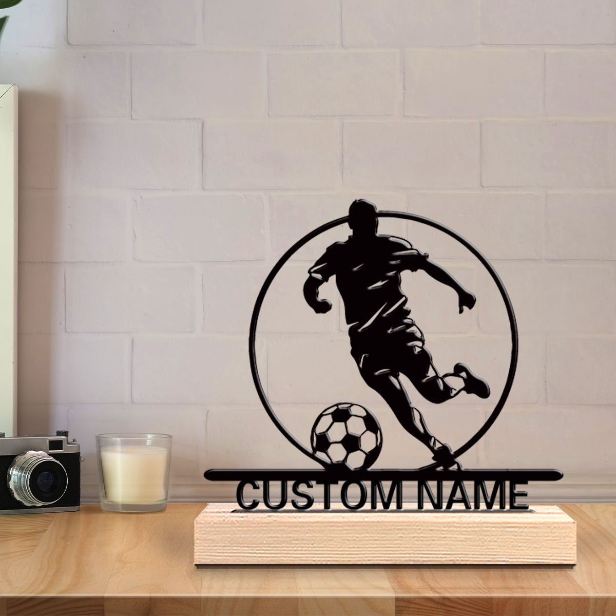 Patung Logam Pemain Sepak Bola - Office Furniture And Design ulasan dan harga