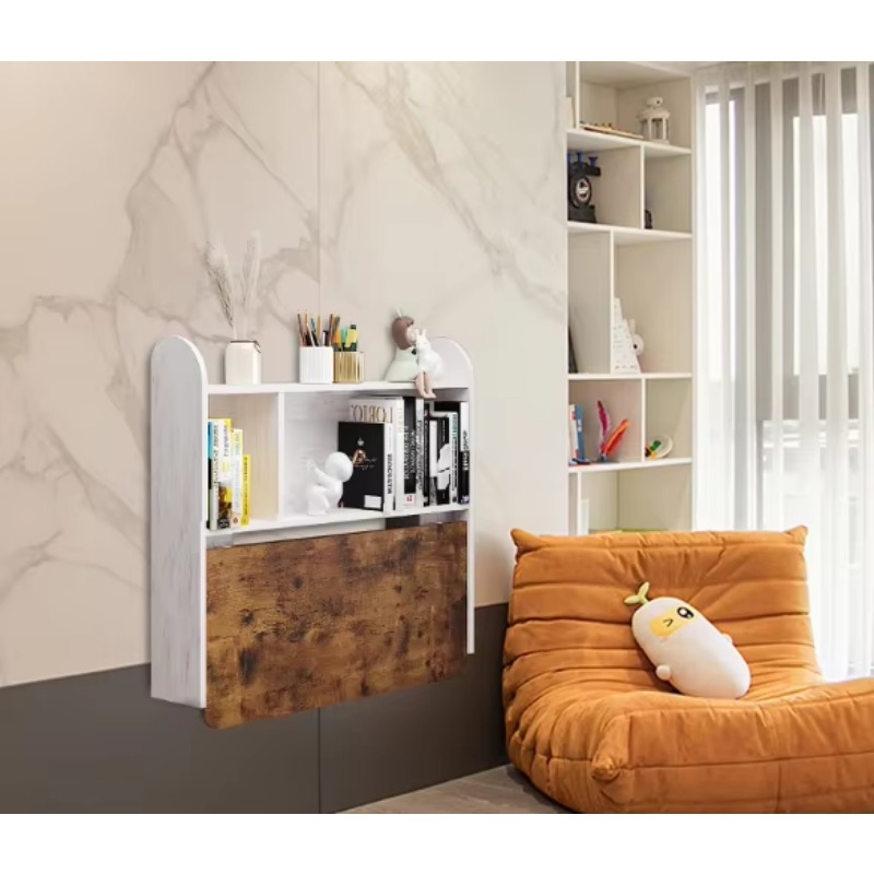 Meja belajar dinding rumah tan - Wall Mounted Desk Fold ulasan dan harga
